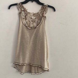 Urban Outfitters - Tan Laced Back Top